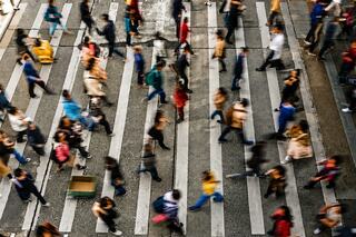 Fast-paced Hong Kong city scene.